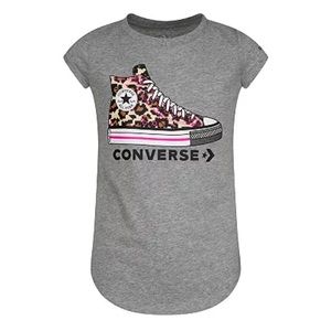 Converse Leopard Print High Top Chuck Taylor Graphic Tee Girls Kids